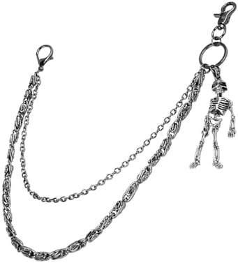 ESYTCH Biker Rocker Dancing Dice Wallet Chain Motorcycle Key Chain
