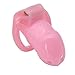 YiFeng Biosourced Resin Male Chastity Cage Device Belt Restraint Men Bondage Fetish ZCS142 (Short, Pink)
