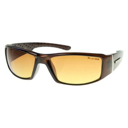 HD Active Frame Sports Wrap Sunglasses (Brown)