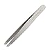 JAPONESQUE Slant Tweezer, with Precision Crafted, Hand Sharpened Tips for Shaping and Defining Brows, Includes Protective Storage Pouch