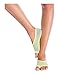 Tucketts Ballerina Toeless Non-Slip Grip Socks - Anti Skid Barre, Pilates, Dance, Home & Leisure, Pedicure - S/M - 1 pair Grey/Lime Geo