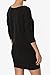 TheMogan 3/4 Kimono Batwing Sleeve Lightweight Slouchy Draped Open Cardigan