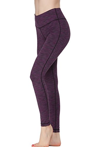Women Power Flex Yoga Pants Workout Running Leggings Purple S