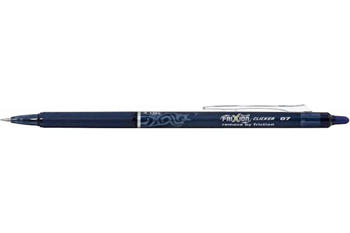 Pilot 2270026 Frixion Ball Clicker Rollerball Pen, 0.7 mm, Blue/Black