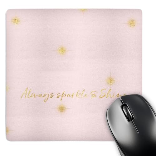 3dRose Image of Blush Pink Gold Sparkle and Shine Glam Mouse Pad (mp_280693_1)