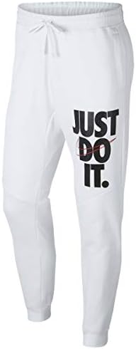 Amazon Co Jp Nike ナイキ Nike ナイキ メンズサイズ Just Do It X Swooshフリースジョガーパンツ White M 日本サイズl相当 並行輸入品 ベビー マタニティ