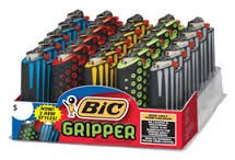 Bic Mini Jr Size Gripper Case with Lighter 25 Pieces Per Tray
