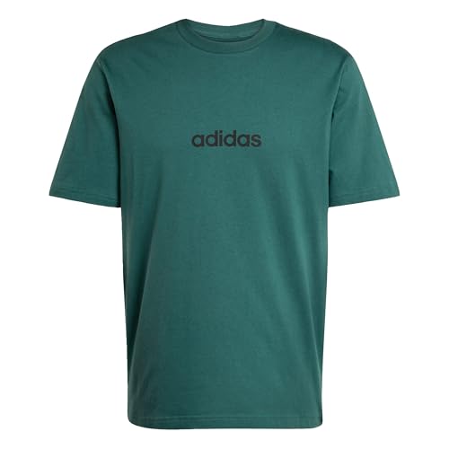 Herren Essentials Linear Single Jersey Shirt, Collegiate Green/Black, M