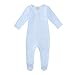 Owlivia Baby Organic Cotton Zip-Up Sleep N Play (12-18 Months, Blue)