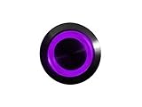 mod/smart Purple Illuminated Bulgin Style Latching Vandal Switch - 22mm -Black Housing - Ring Illumination