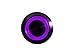 mod/smart Purple Illuminated Bulgin Style Latching Vandal Switch - 22mm -Black Housing - Ring Illumination