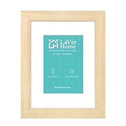 LaVie Home 9x12 Picture Frame Beige Oak Wood Poster