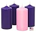Pillar Advent Candle Set of 4 - Advent Pillar Candles - Made in The USA - Advent Candles for Advent Wreaths and Advent Rings Candle Holder- Premium Hand Dipped Drip-Less Candles