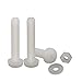 SZHKM M3 Nylon Screws and Nuts Phillips Head Nylon Washers Hex Computer Screws Assortment Kit Plastic Bolts and Nuts White NL3-05 350Pcs