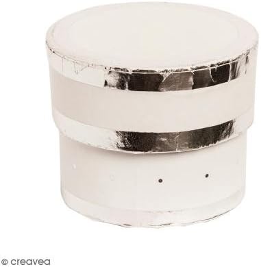 Caja Regalo redonda con tapa – blanco acentos – 17 x 25 cm: Amazon.es: Hogar