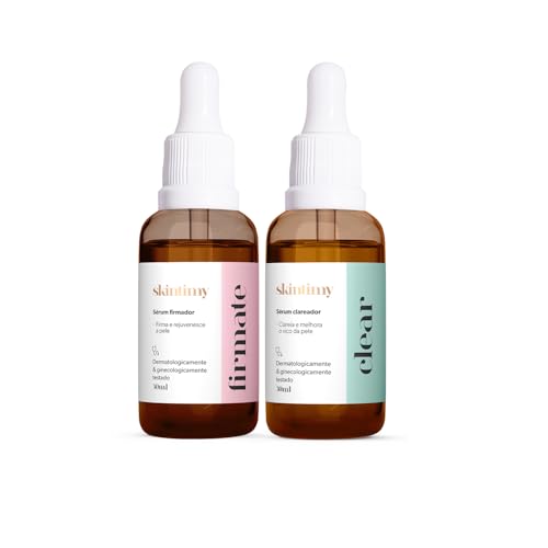 Kit Clareador e Firmador Íntimo Skintimy Clear + Firmate | Séruns para Região Íntima Externa | Uso Diário