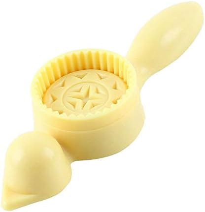 veveshop Cookie Biscuit Cake Maker Plastic Yellow 8" Middle Eastern Maamoul Mold Baking PS 7.992.601.26inch 1 pcs.
