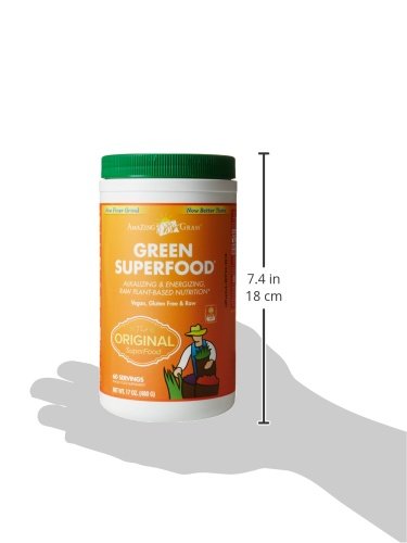 AMAZING GRASS GREENS BLEND SUPERFOOD: SUPER GREENS POWDER WITH SPIRULINA, CHLORELLA, BEET ROOT POWDER, DIGESTIVE ENZYMES, PREBIOTICS & PROBIOTICS, ORIGINAL, 60 SERVINGS (PACKAGING MAY VARY)