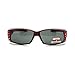 Womens Polarized Fit Over Glasses Sunglasses Rhinestones Rectangle Red