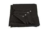 Juvale Waterproof Multipurpose 210D Oxford Fabric Tarp Dry Covering for Camping, Outdoor Events, Emergency Situations or Acting Prop, Black - (79.25 x 76.5 inches)