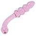 AKStore Crystal Glass Dildo Anal Beads Butt Plug G-spot Massager (Pink)