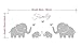 4 Cute Elephants Family Wall Decals Parents and Twins Elephant Wall Decal for Baby Nursery Love Heart Family Words Vinyl Wall Art Elephant Home Decor (Grey)