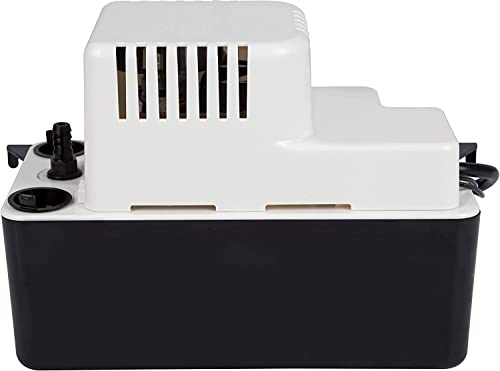 Little Giant VCMA-15ULS 115 Volt, 65 GPH, 1/50 HP Automatic Condensate Removal Pump with Safety Switch, White/Black, 554405