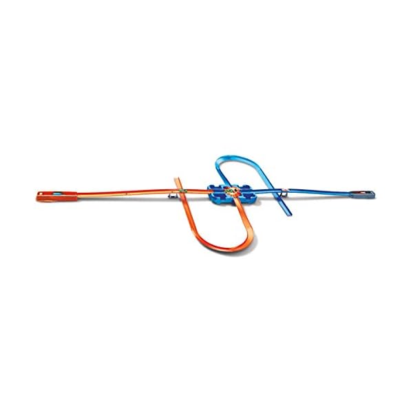 Hot Wheels Bahn Track Builder, Autorennbahn Bauset für Hot Wheels Autos, inkl. 2 Spielzeugautos, Spurwechsler, steile Kurven, Crashzone, Auto Spielzeug, Spielzeug ab 4 Jahre, GGP93 – Bild 5