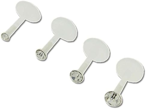 Bioflex Monroe Labret Lip Ring with Clear Top