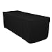 Revelae 6 Foot Black Fitted Tablecloth primary