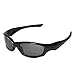 Walleva Black Polarized Replacement Lenses for Oakley Straight Jacket Sunglasses