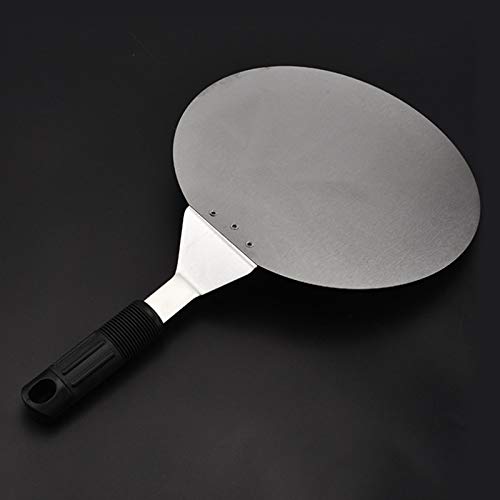 Pizza Tools - Nocm Stainless Steel Round Peel 25.5cm Baking Shovel Paddle Cake Lifter Transfer Tray Bread Pie - Lifter Cake Transfer Shovel Bakeware Tools Tray - Thumbnail 2