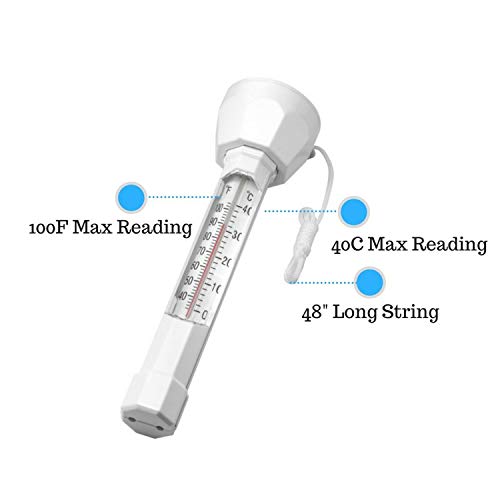 LETP Floating Pool Thermometer Premium Water Floating Temperature Thermometers with String Easy to Quick Read,for Outdoor & Indoor Swimming Pools, Spas, Hot Tubs, Jacuzzi,Aquariums & Fish Ponds
