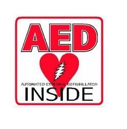 AED Automated External Defibrillator Inside Decal Sticker