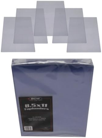 (250) 8.5 x 11 Document Topload Holders - Rigid Plastic Sleeves - BCW Brand