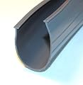 6" Garage Door Bottom Seal Weatherstrip in Grey Vinyl- 1/4" T Style - Garage Door: 16' Wide Door