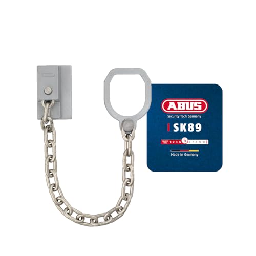 ABUS Chaîne de porte SK89 pour porte d'entrée et porte d'appartement - convient aux portes fermant à gauche et à droite