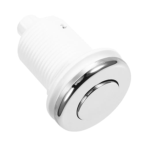 FOYTOKI 1pc Practical Air Switch Button for Massage Bathtubs and Toys Easy Installation Pneumatic Control Silver Mounting