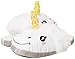 Oliasports Plush Unicorn Slippers, One Size, White
