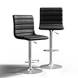 NicBex Swivel Bar Stools Modern PU Leather