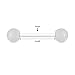 BodyJ4You 6PC Nipple Bars Tongue Barbell Glow In Dark 14G Multicolor Bioflex Set Body Piercing Rings