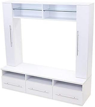 Amazon テレビ台 壁面収納 ハイタイプ 幅約160cm 耐荷重約50kg 白 テレビラック テレビボード テレビスタンド テレビ台 Tv台 Tvボード Tvラック 壁面 壁寄せ 大型 薄型 Av収納 収納 棚 本棚 リビング 寝室 お洒落 引き出し シンプル ホワイト Tvstands08wh ローボード
