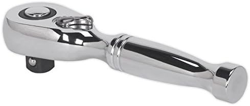 Jack Sealey - Sealey Stubby Ratchet Wrench 3/8"Sq Drive Pear-Head Flip Reverse