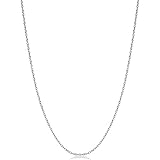 Kooljewelry Sterling Silver 1.2mm Round Cable Chain (14, 16, 18, 20, 22, 24, 30, 36 or 40 inch - White, Yellow or Rose)