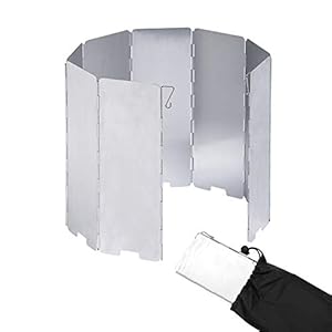 ZoZoMaiy Draagbare Outdoor Camping Fornuis Voorruit 10 Platen Opvouwbaar Outdoor Camping Fornuis Windscherm Aluminium…