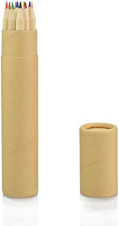 izBuy Premier Colored Pencils, Soft Core Art Drawing Kit for Kids Artist Writing/ Field Sketch/ Manga Artwork/ Adult Secret Garden Coloring Book, 12 Color Per Pack With Pencil Holder (Medium)