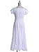 Anna-Kaci Renaissance Peasant Maiden Boho Inspired Cap Sleeve Lace Trim Dress