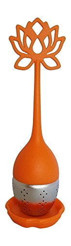 Lotus Flower Tea Infuser for Loose Tea (Orange)