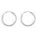 Children's 14K White Gold Hoops Endless Baby Hoop Earrings 10 Mm