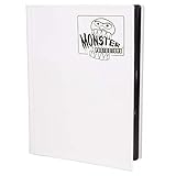Monster Binder - 9 Pocket Matte White Album - Holds 160 Yugioh, Magic, and Pokemon Cards